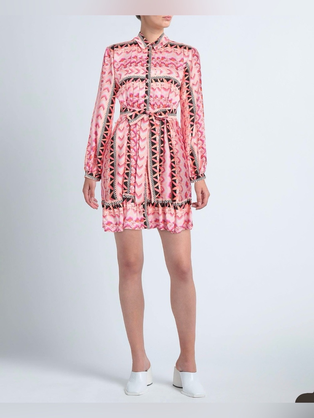 Temperley London Phlox Print Mini Dress Peach Amber UK10/US6